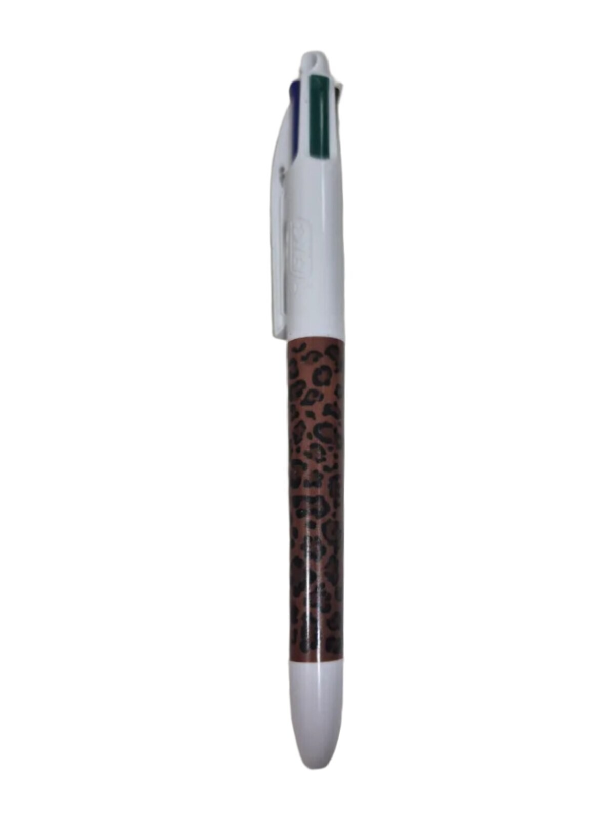 Stylo BIC 4 Couleurs Léopard fond chocolat