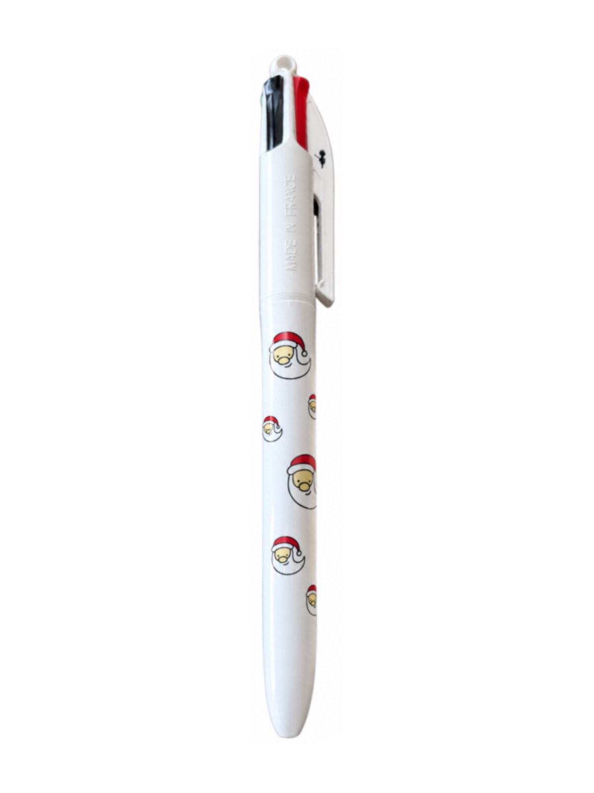 Stylo BIC 4 Couleurs Opération Papa Noël - Fond blanc