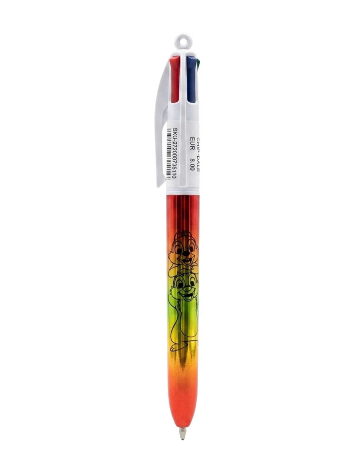 Stylo BIC 4 Couleurs Disneyland Paris – Tic et Tac (Chip 'n Dale), dégradé métallisé