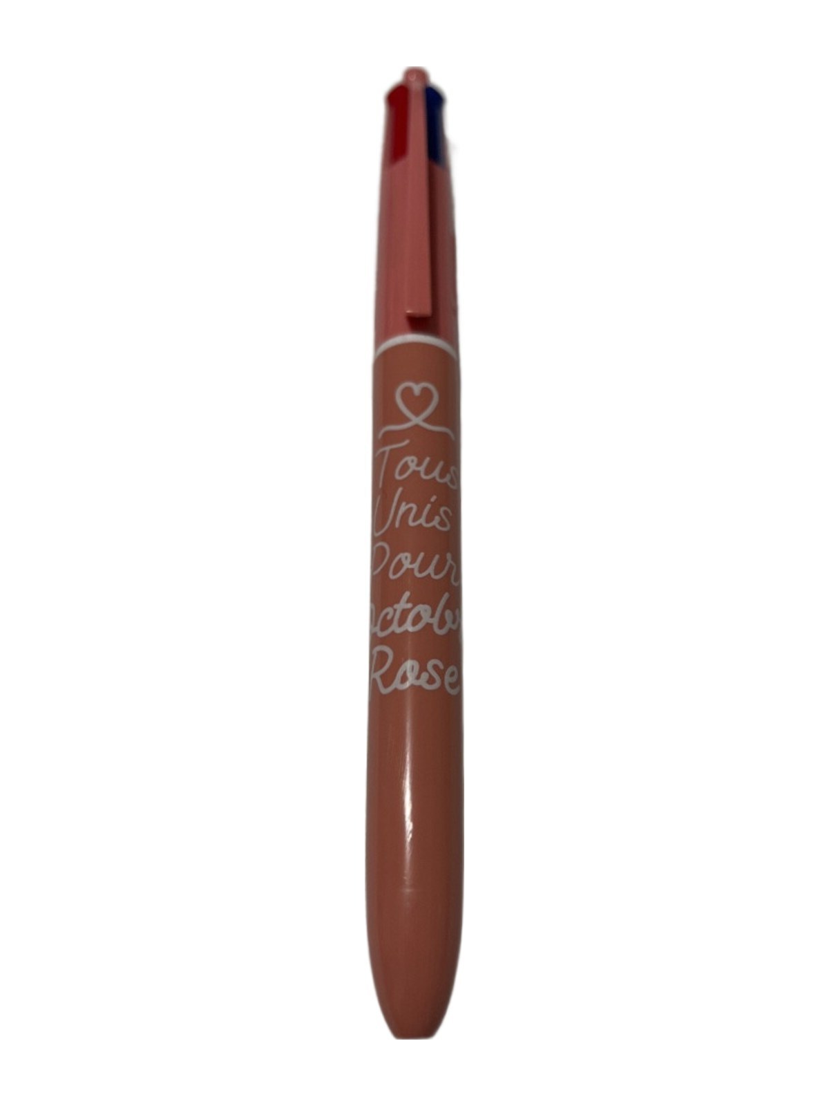 Stylo BIC 4 Couleurs Tous Unis pour Octobre Rose (Rose)
