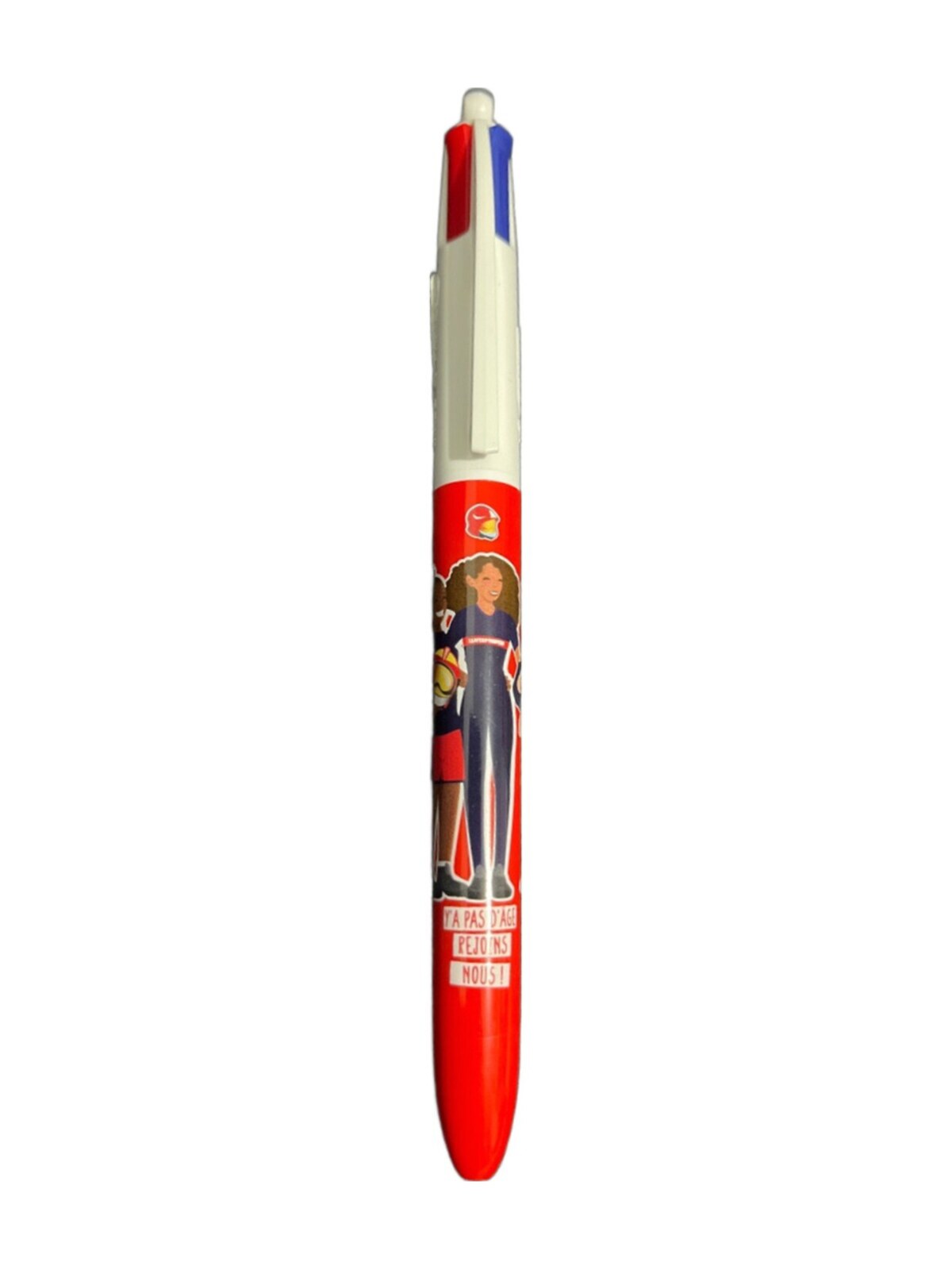 Stylo BIC 4 Couleurs Sapeurs-Pompiers de France - Y'a pas d'âge rejoins-nous ! (Rouge)