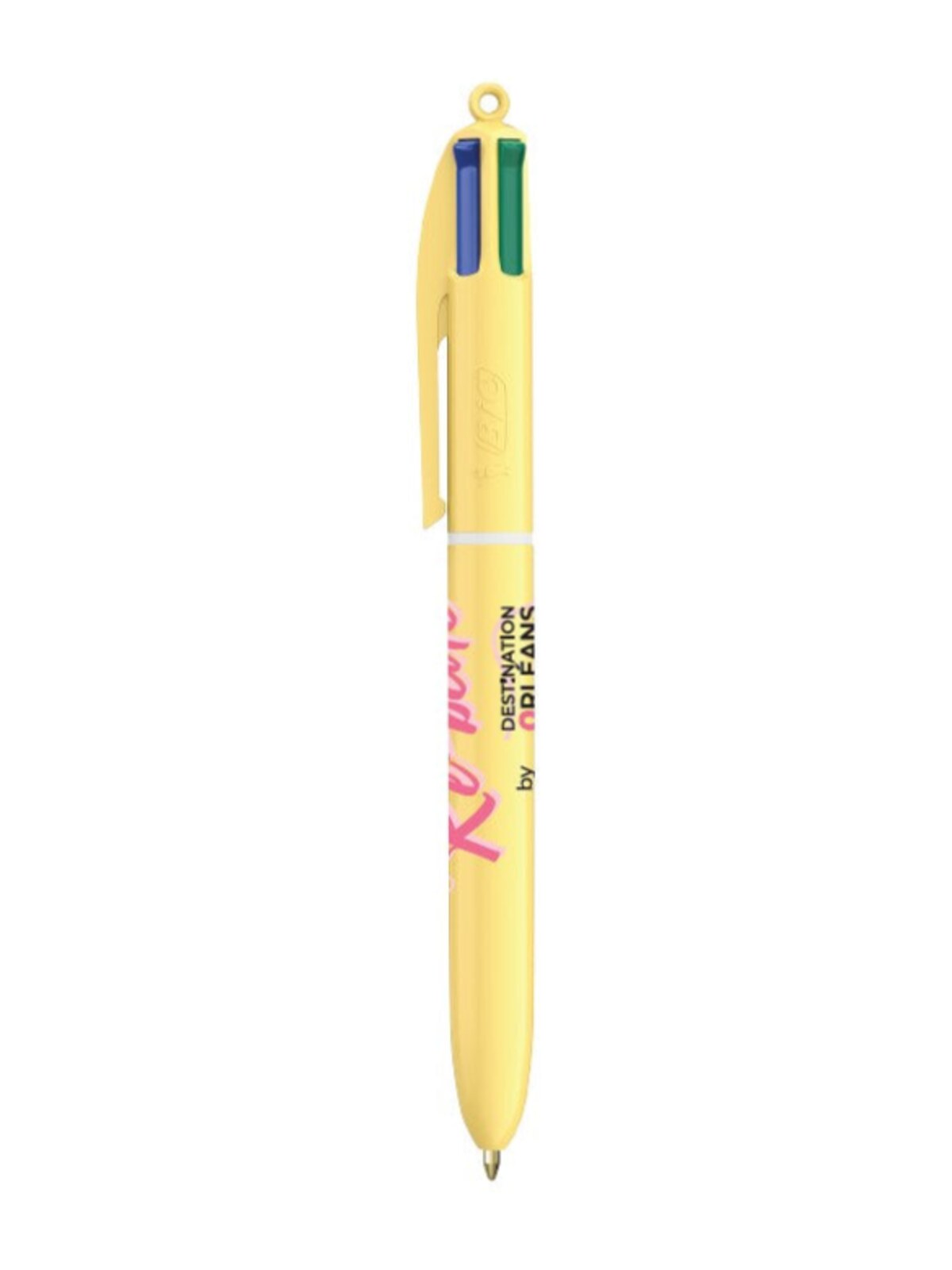 Stylo BIC 4 Couleurs Orléans, Belle & Re-belle (jaune)
