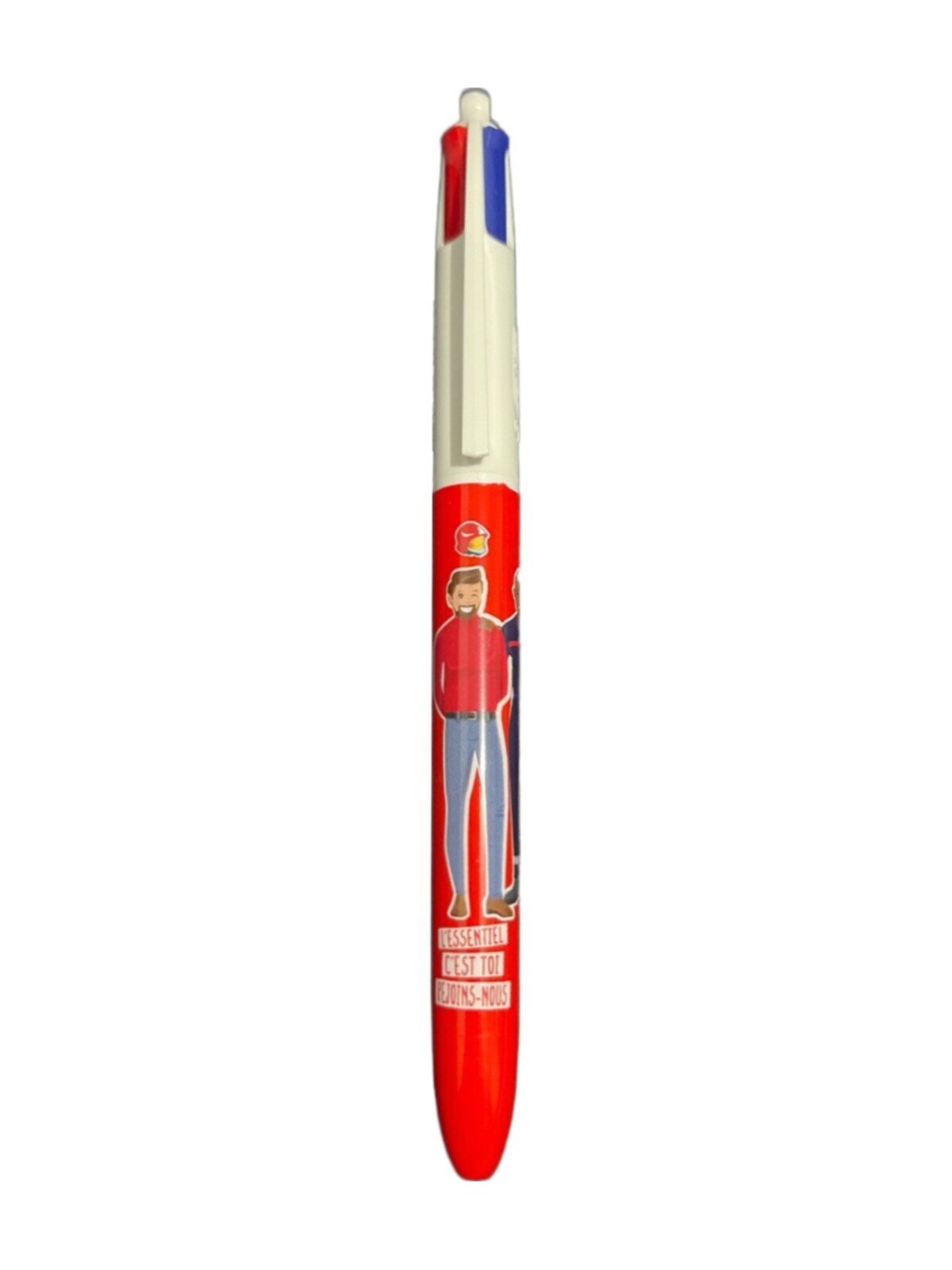 Stylo BIC 4 Couleurs Sapeurs-Pompiers - L'essentiel c'est toi (Rouge)