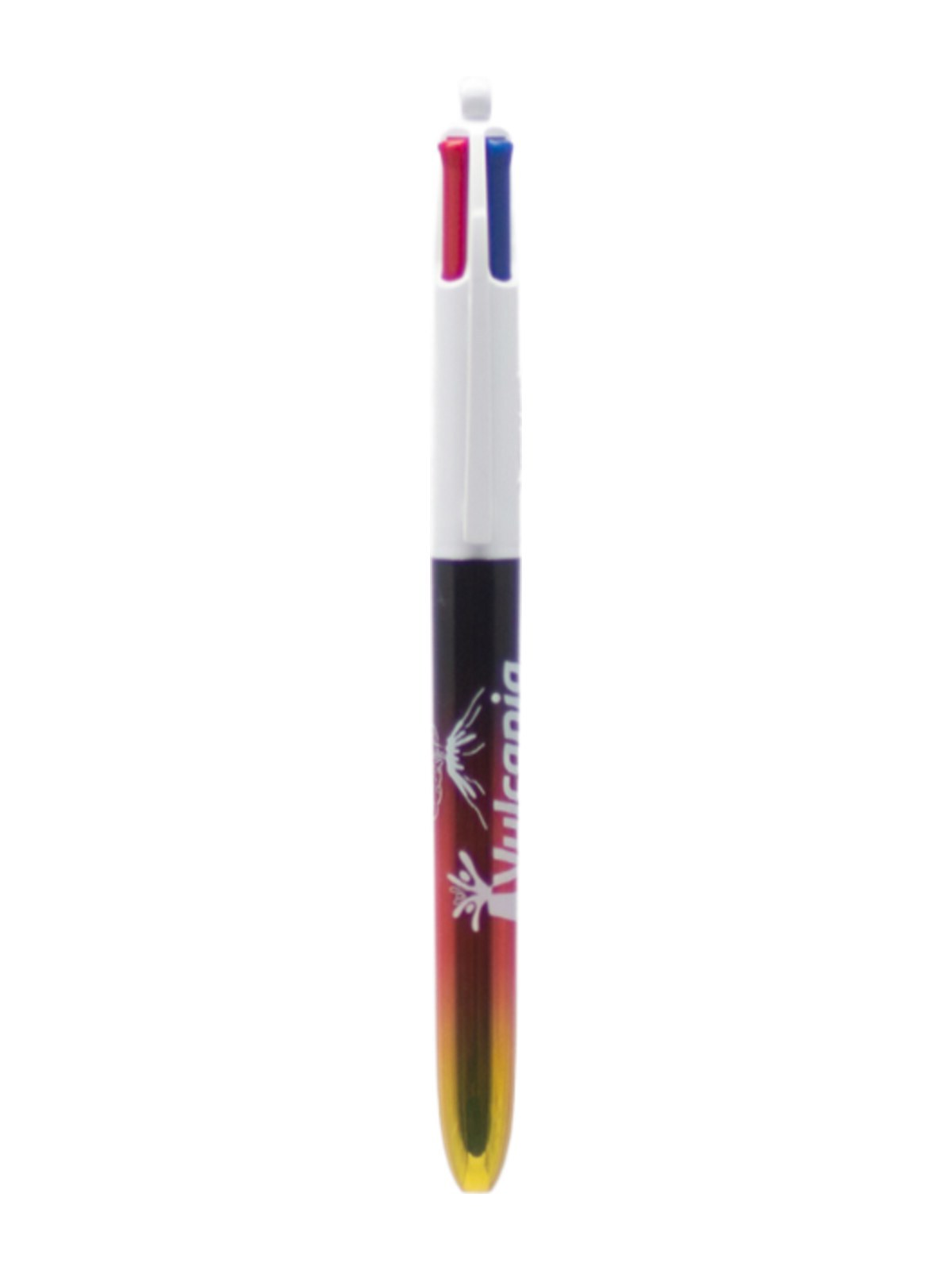Stylo BIC 4 Couleurs Vulcania - Volcan (Or/Rouge/Noir)