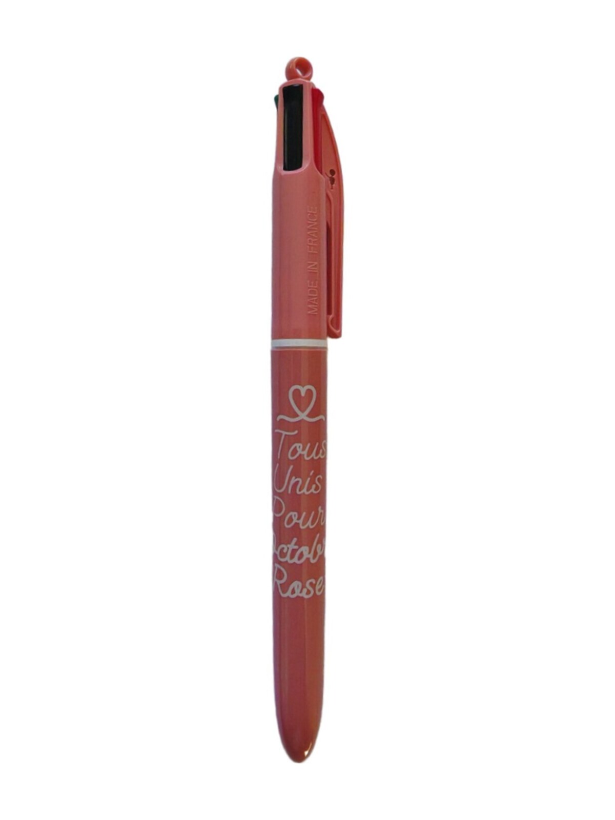 Stylo BIC 4 Couleurs Tous unis pour Octobre Rose